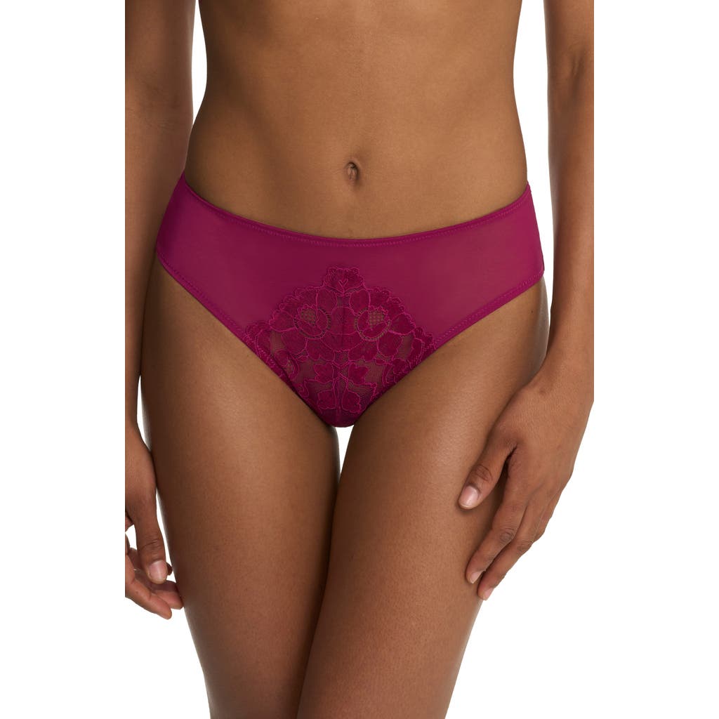 Natori Peony Lace & Mesh Hipster Panties In Pink