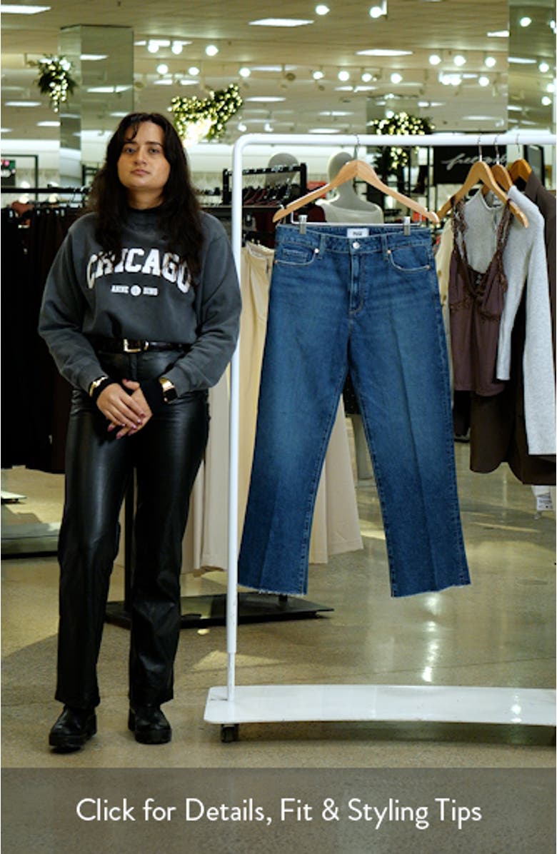 Leenah Raw Hem High Waist Ankle Wide Leg Jeans, sales video thumbnail