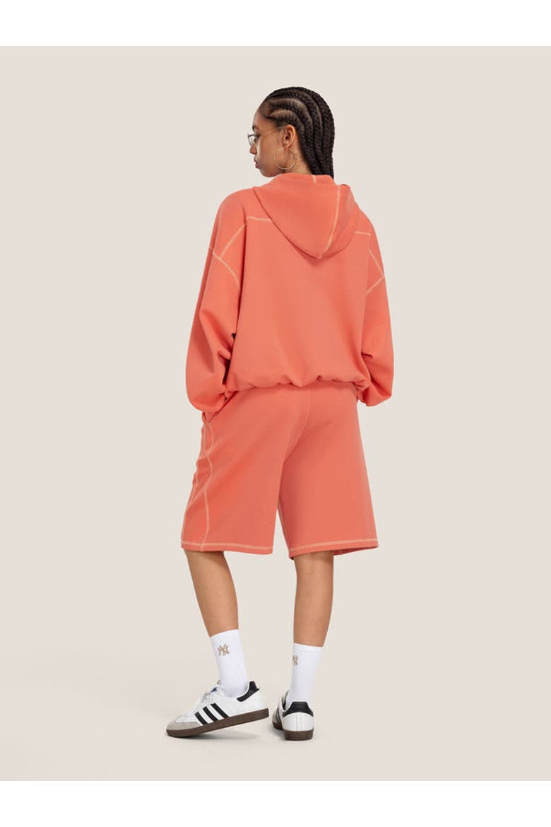 Cloud Boxy Sweat Set, Alternate, color, Coral Orange