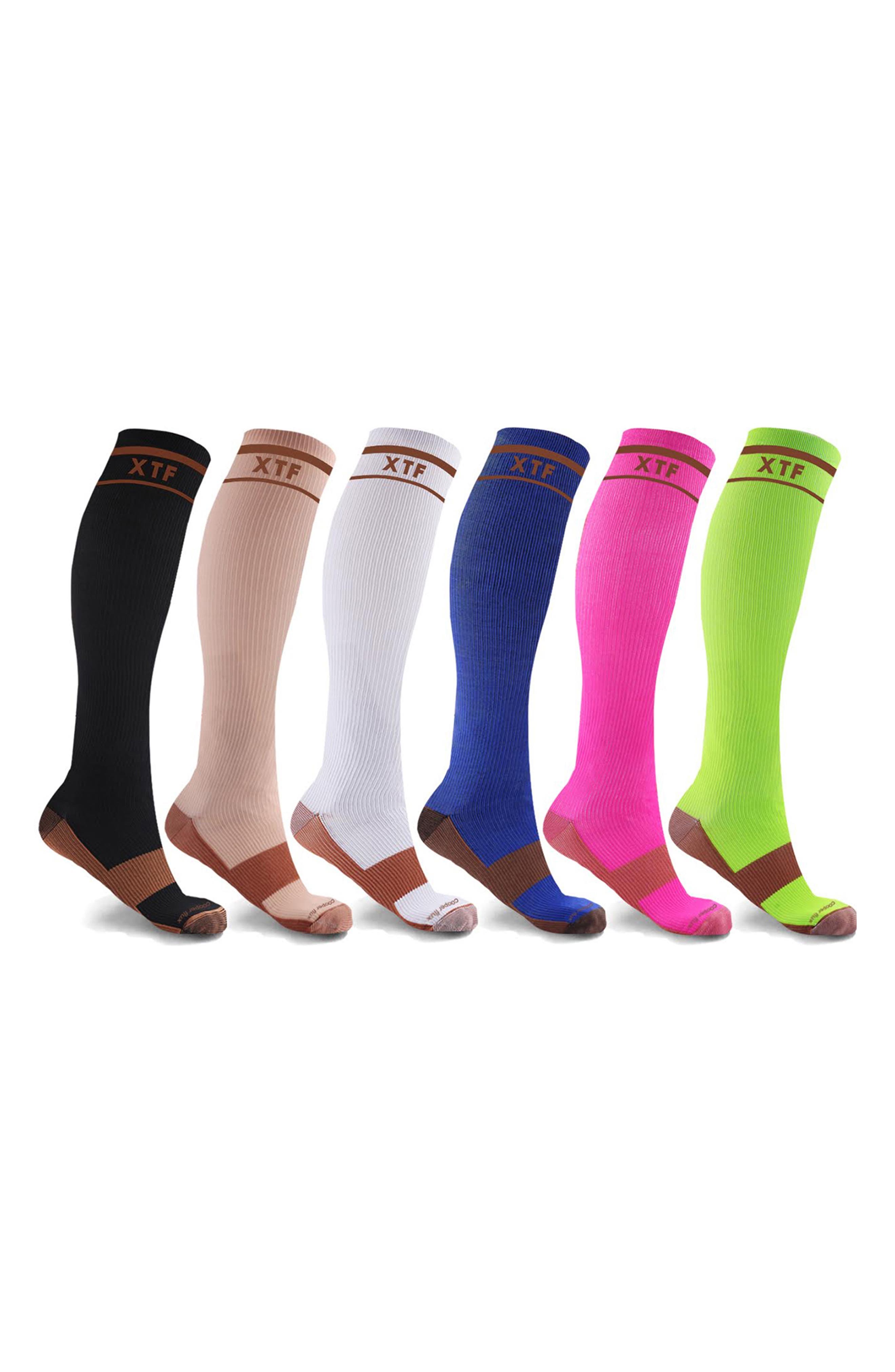 6-Pack Everyday Copper Infused Compression Socks
