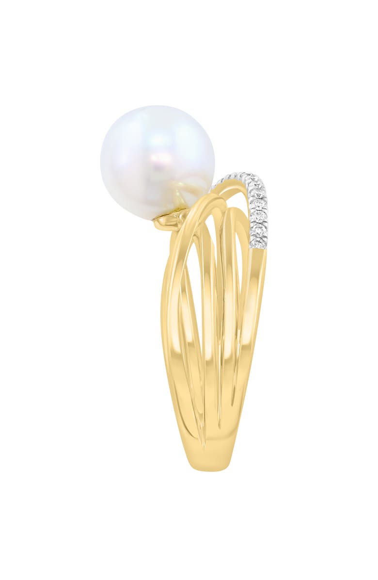EFFY Freshwater Pearl & Diamond Crisscrossing Band Ring, Alternate, color, White