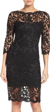 Tadashi Shoji Embroidered Lace Sheath Dress