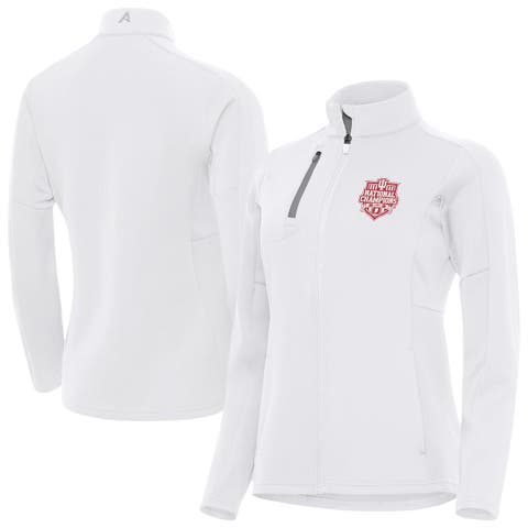 Women's Antigua White Indiana Hoosiers College Football Playoff 2025 National Champions Generation Full-Zip Jacket