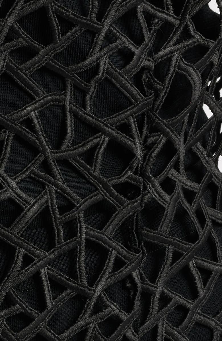 Ming Wang Geometric Cutout Jacket, Alternate, color, Black