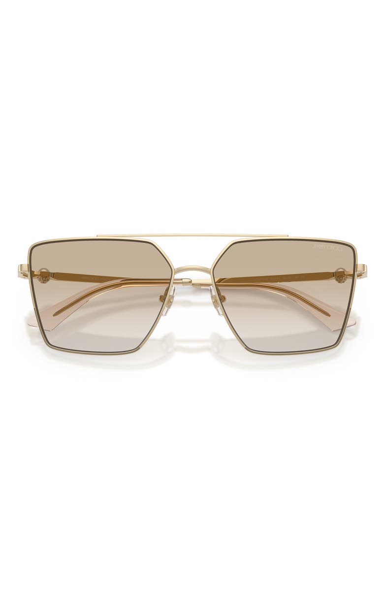 Jimmy Choo Joss 58mm Gradient Square Sunglasses, Alternate, color, Pale Gold / Neutral Light Grey
