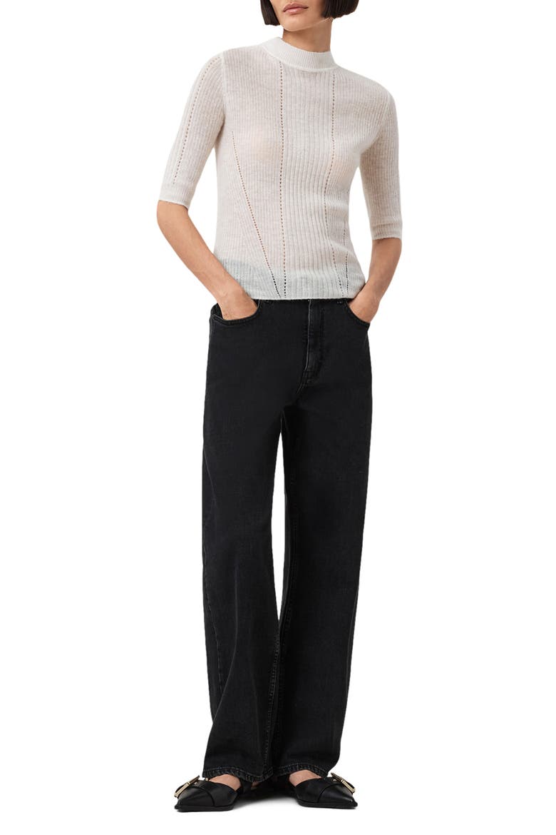 Filippa Mock Neck Sweater, Alternate, color, ANTIQUE WHITE