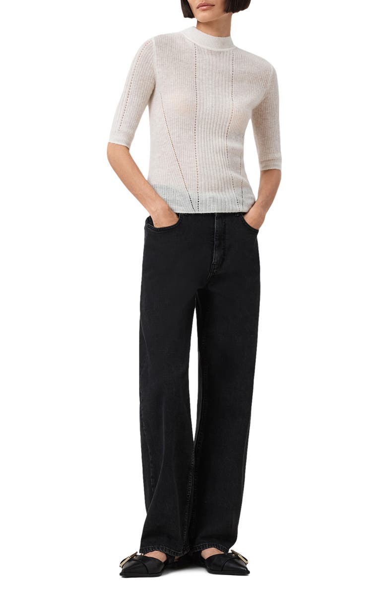 AllSaints Filippa Mock Neck Sweater, Alternate, color, Antique White