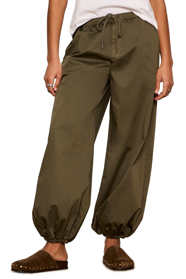 Float On Stretch Cotton Balloon Pants, Main, color, GREEN