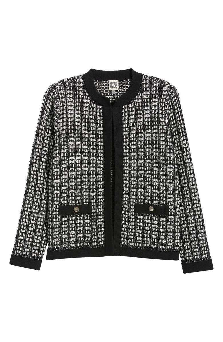 Anne Klein Kissing Textured Open Front Cardigan, Alternate, color, 