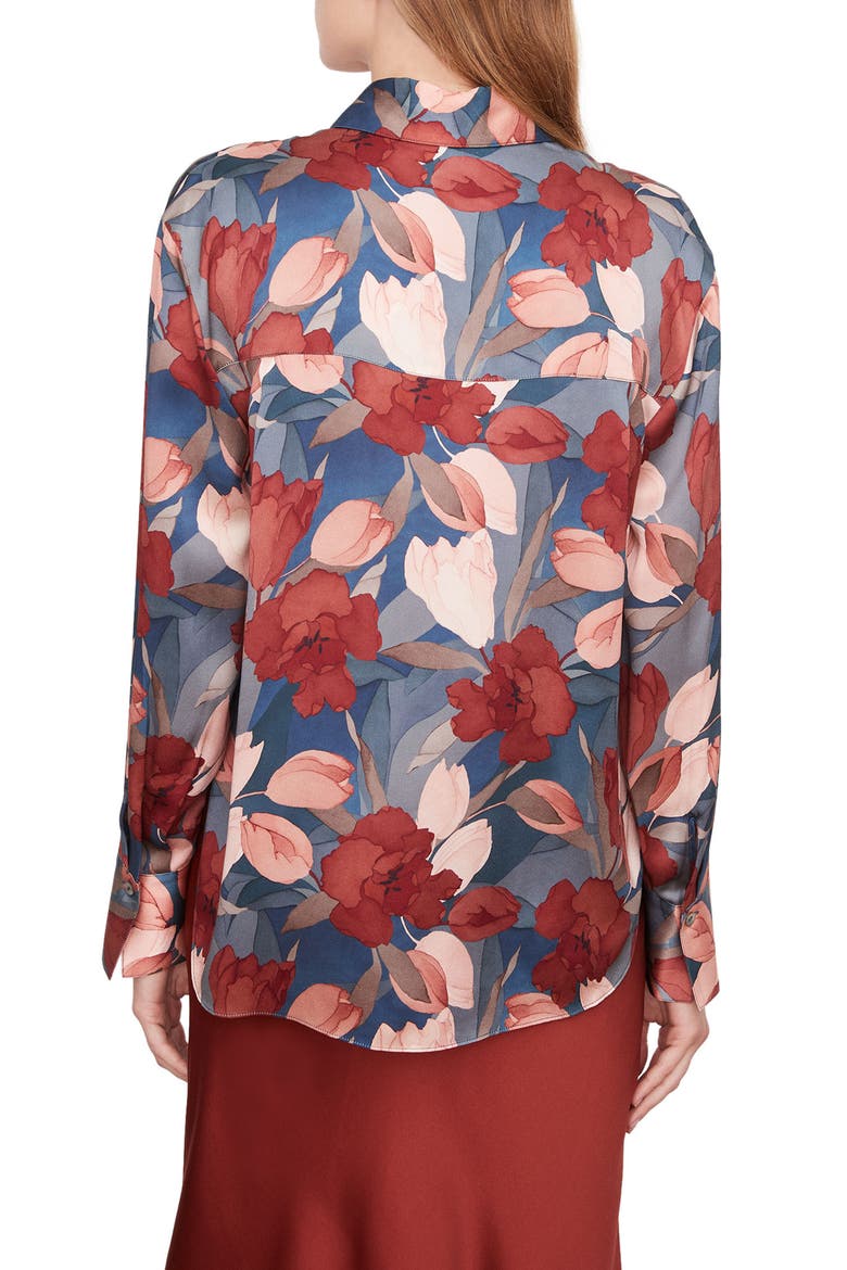 Nouveau Magnolia Silk Blouse, Alternate, color, TWILIGHT
