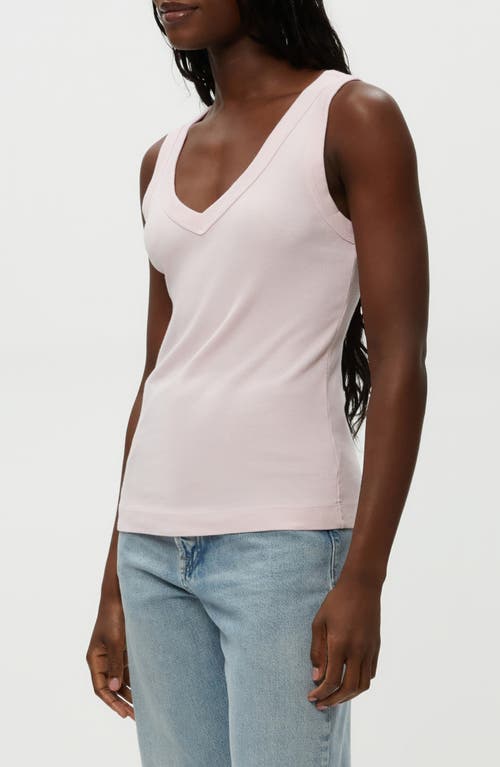 Michael Stars Maya Cotton V-neck Tank In Pink