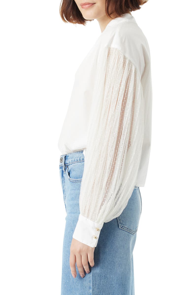 Sam Edelman Marilyn Clip Dot Sleeve Oversize Top, Alternate, color,