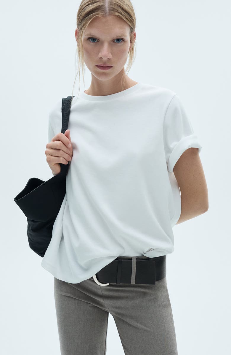 MANGO Belted Straight Leg Pants, Alternate, color, 