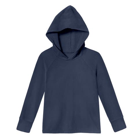 Baby Boys Medium-Weight 100% Cotton Long Sleeve Hooded Tee with Cuffs