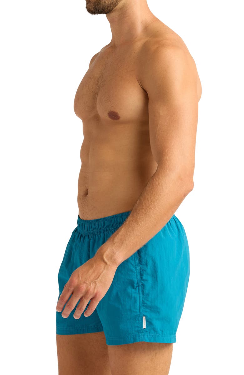 AUTO-REPLY<sup>™</sup> Sebastian Solid 4-Inch Nylon Swim Trunks, Alternate, color, Tidal Wave, Turqoise/Aqua