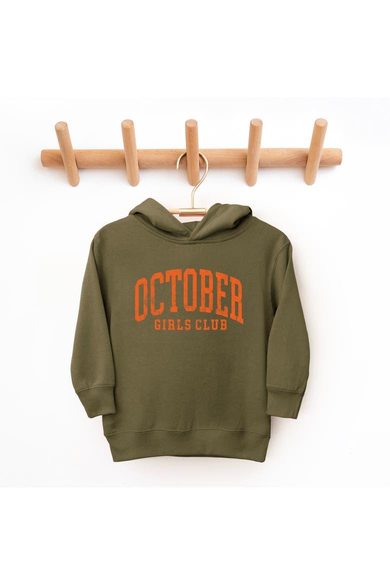 October Club Toddler Hoodie, Alternate, color, Army Green