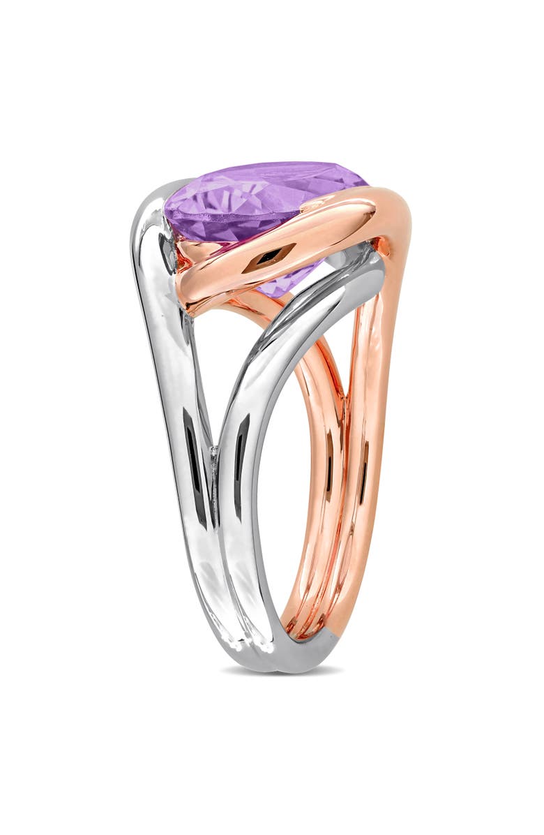 Julianna B. Pink Amethyst Ring Two-Tone Sterling Silver, Alternate, color, Pink Amethyst