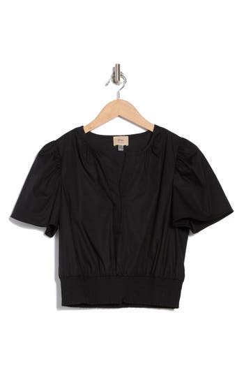 Elie Elie Tahari Poplin Peplum Top
