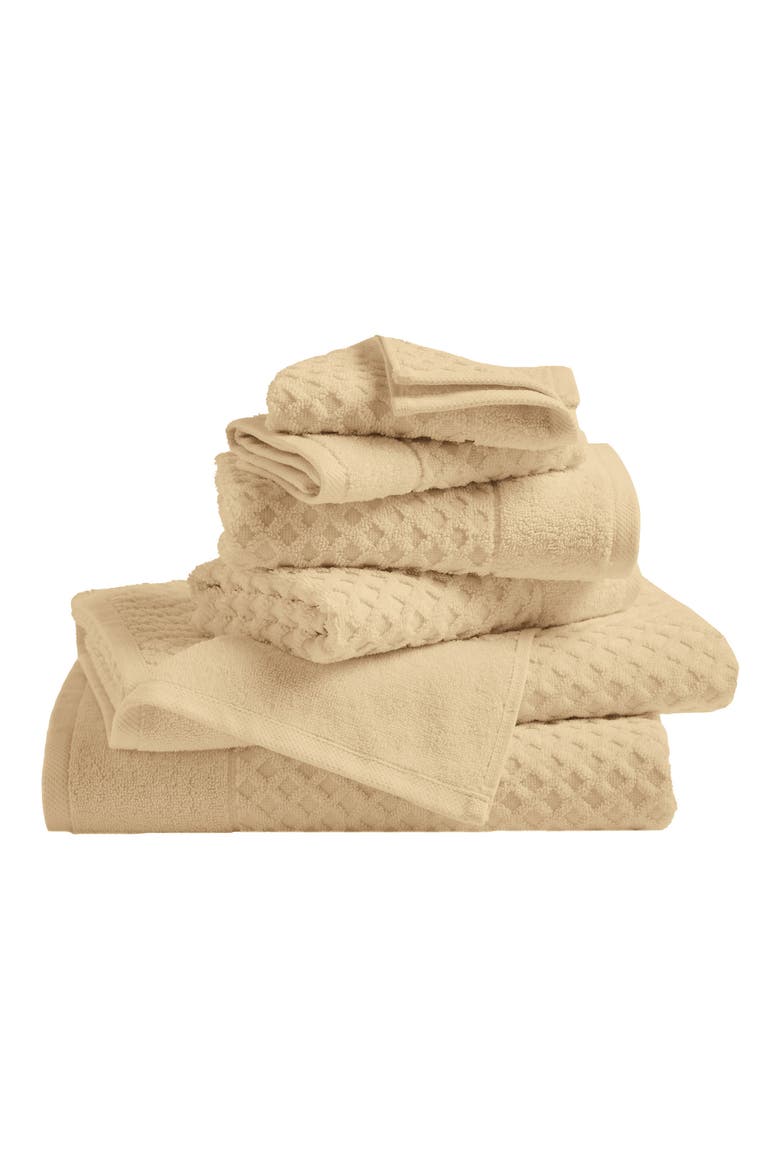 Diamond Waffle Texture 6-Piece Towel Set, Main, color, OATMEAL