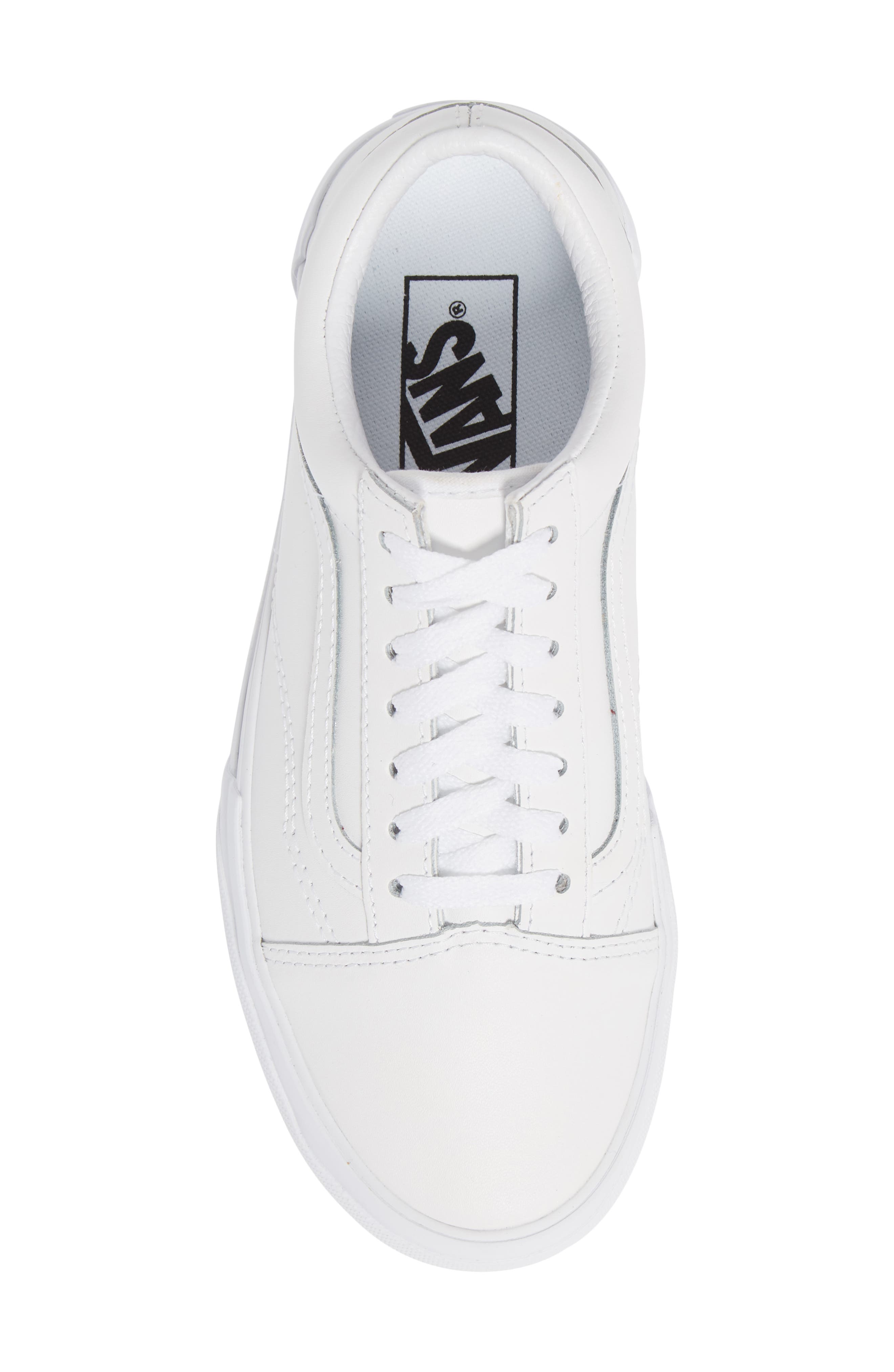 Old Skool Stacked Platform Sneaker, Alternate, color, TRUE WHITE/ TRUE WHITE
