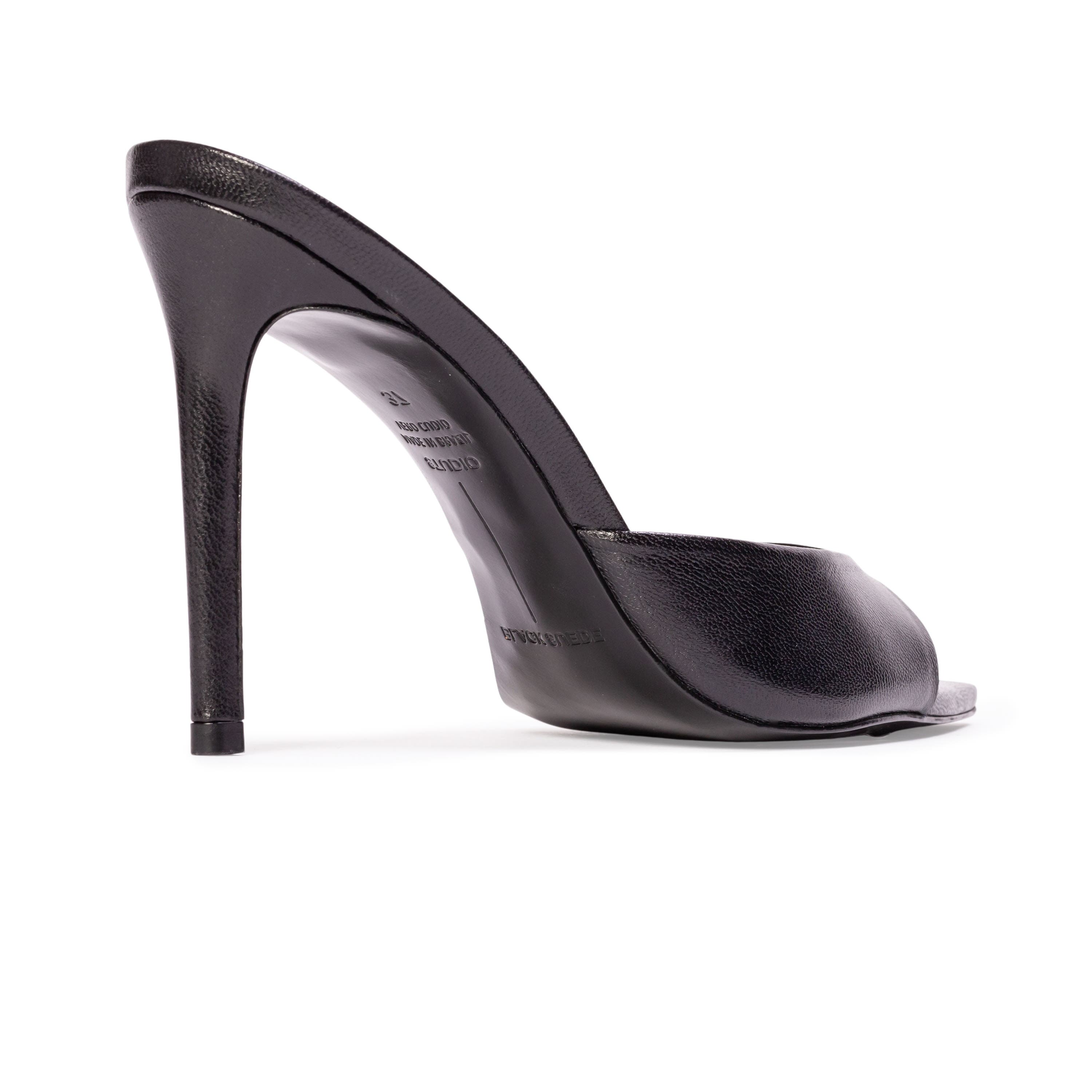 BLACK SUEDE STUDIO Brea Leather Mule, Alternate, color, Black Leather