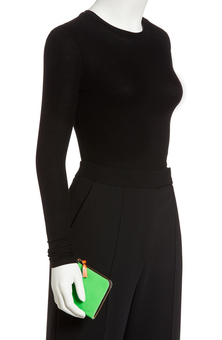 Comme des Garçons Wallets Super Fluo Half Zip Wallet, Alternate, color, Blue/Green