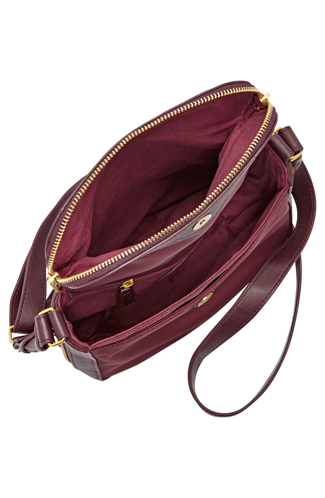 'Small Preston' Nylon Crossbody Bag, Alternate, color, RAISIN