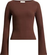 Reformation Miller Bell Sleeve Knit Top