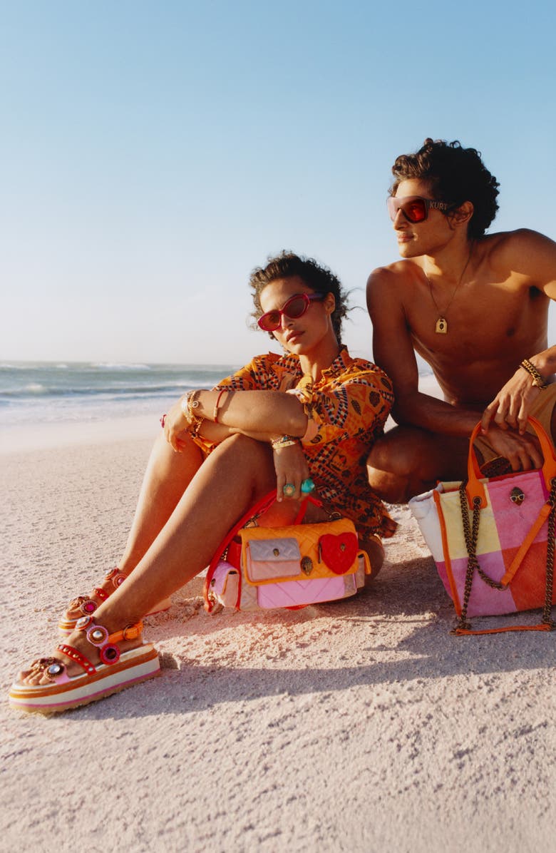 Kurt Geiger London Kensington Multipocket Quilted Leather Shoulder Bag, Alternate, color, Open Pink