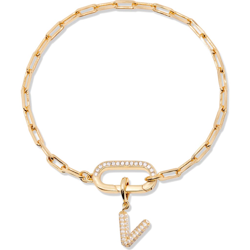 Brook & York Brook And York Petra Initial Charm Bracelet In Gold V