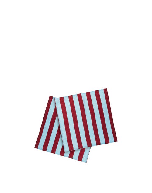 LA DOUBLEJ LA DOUBLEJ LARGE NAPKINS SET OF 6 (45X45) RIGA BORDEAUX