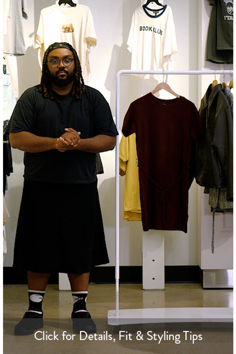 Short Sleeve Tie Waist Sweater Dress video
