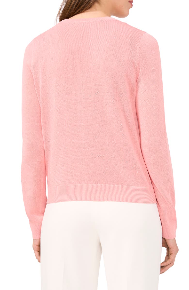 Halogen<sup>®</sup> V-Neck Cardigan, Alternate, color, Bridal Rose