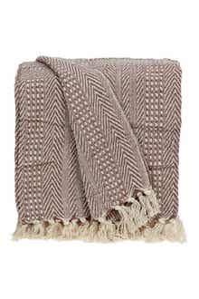 PARKLAND COLLECTION Thor Casual Beige 52" x 67" Woven Handloom Throw