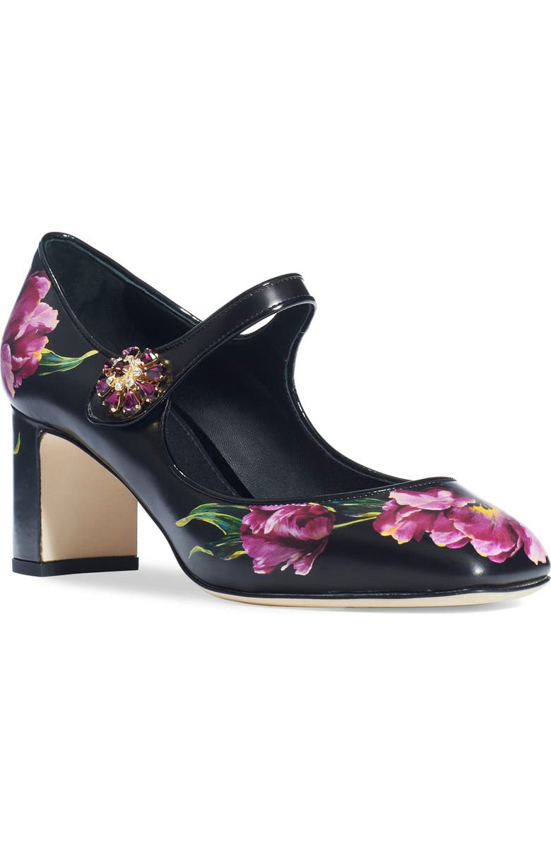 Dolce&Gabbana Floral Print Mary Jane Pump, Main, color,