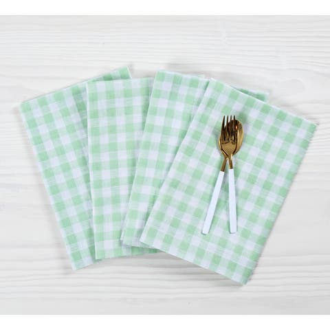 Linen Dinner Napkins - Gingham Check, 20" x 20" Inch