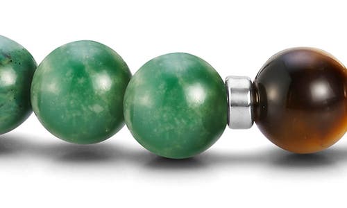 Shop Jonas Studio Hideaway Beaded Stretch Bracelet In Green