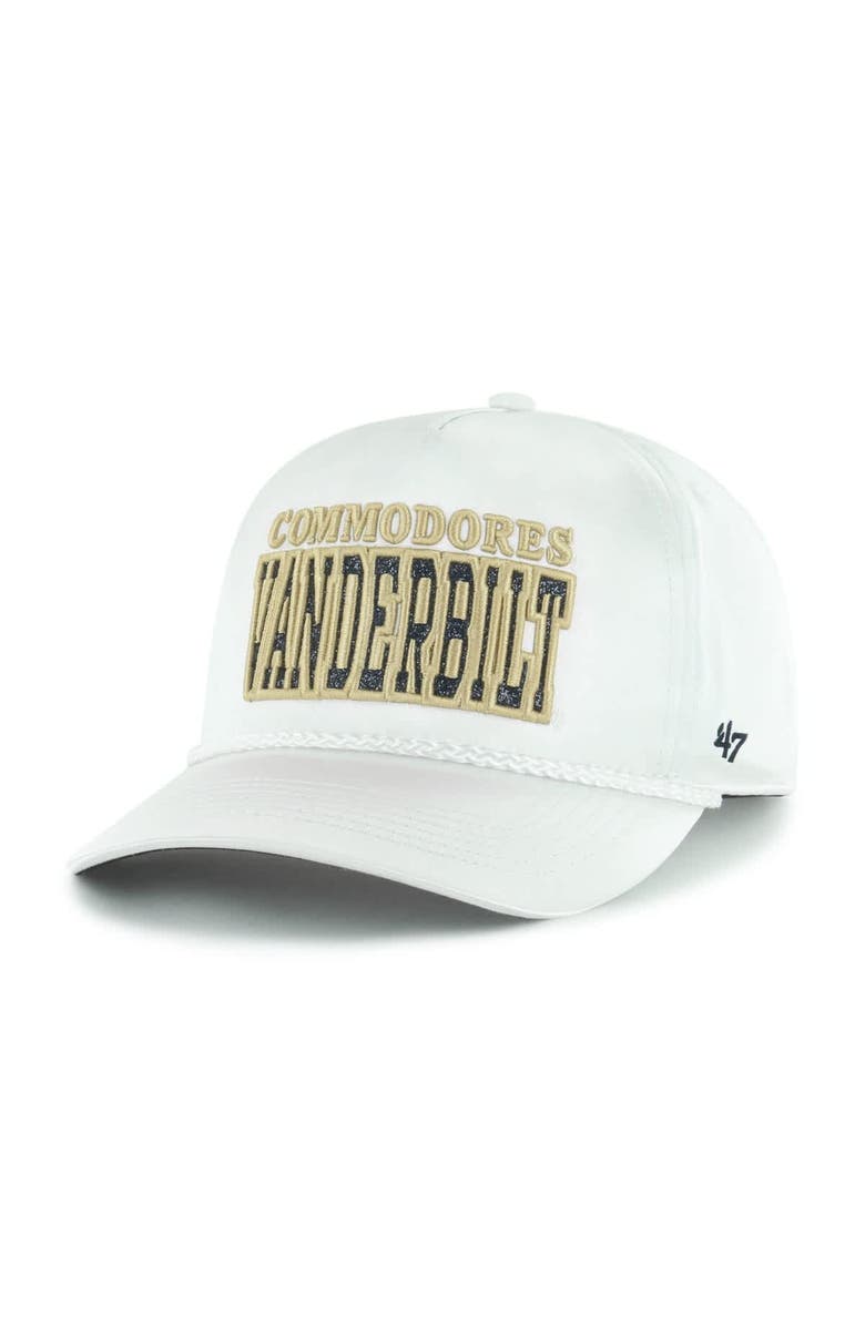 '47 Women's '47 White Vanderbilt Commodores Outspoken Hitch Adjustable Hat, Alternate, color, White