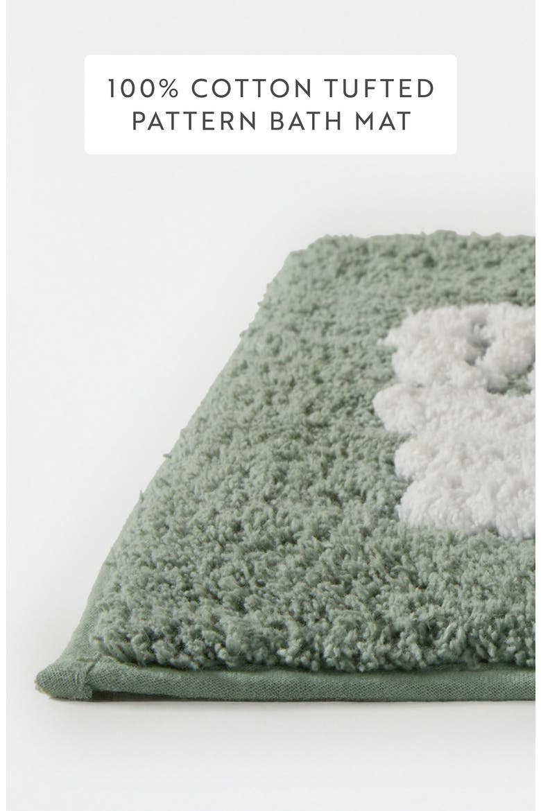 Arc Patterned Bath Mat, Alternate, color, FOLK LEAVES SAGE