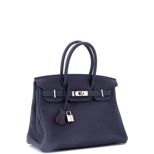 Pre-owned Hermes  Hermes Birkin Handbag Verso Togo With Palladium Hardware 30