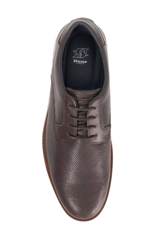 Dune London Bow Textured Sneaker Derby In Brown