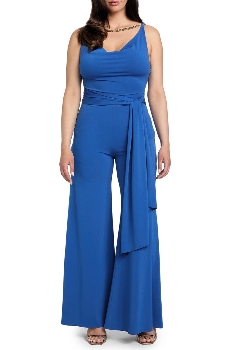 Marciano Kiki Tie Waist Jumpsuit, Main, color, Infinity Galaxy