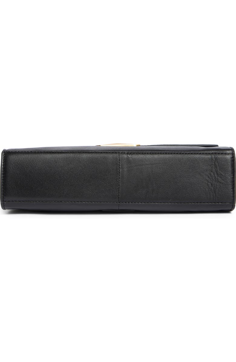 Vince Camuto Stehf Top Handle Leather Bag, Alternate, color, Black Smooth