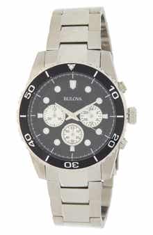 BULOVA 3-Hand Quartz Stainless Steel Bracelet Watch, 44mm
