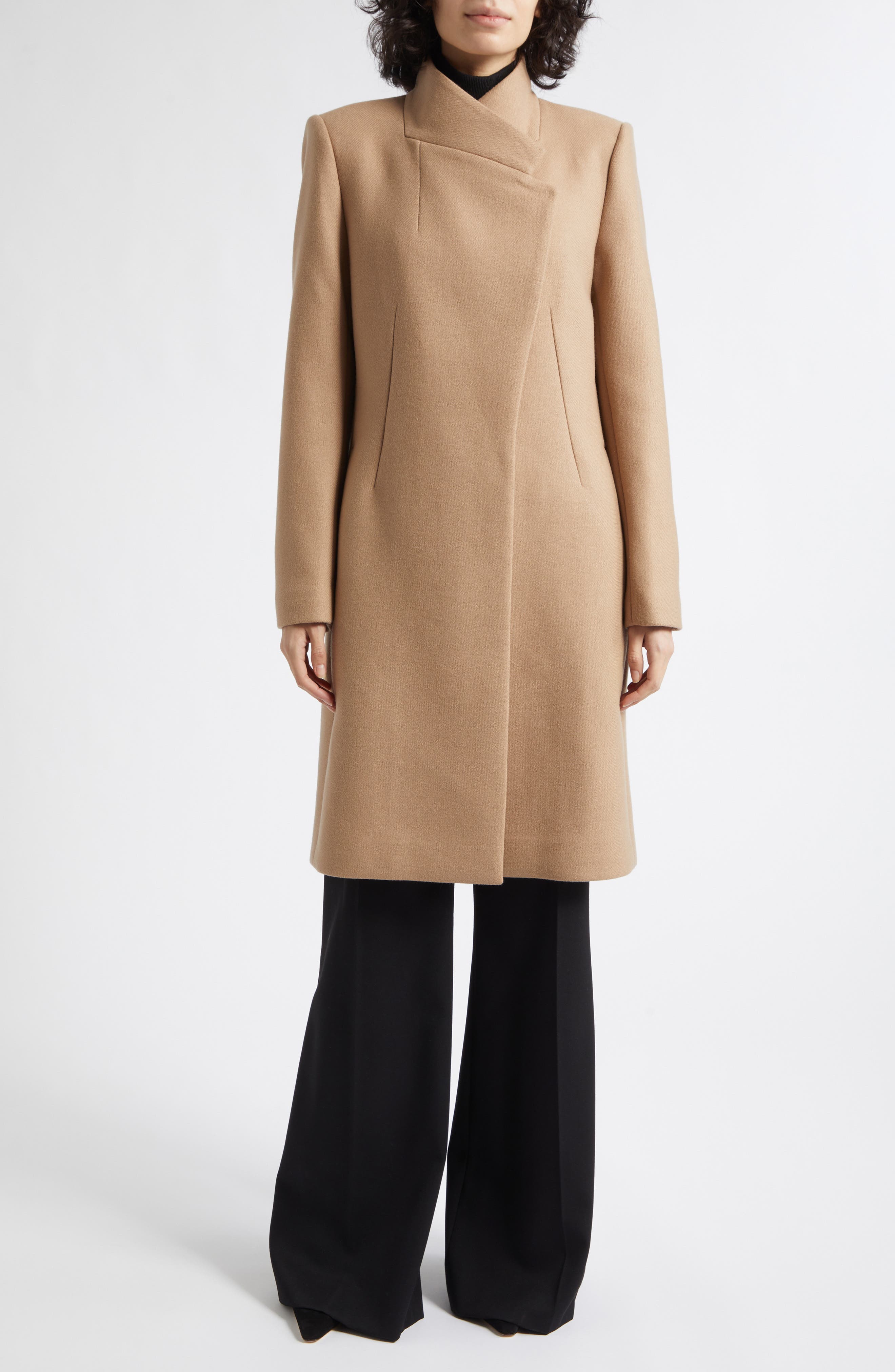 Max Wrapover Wool Blend Coat (Women) | Nordstrom