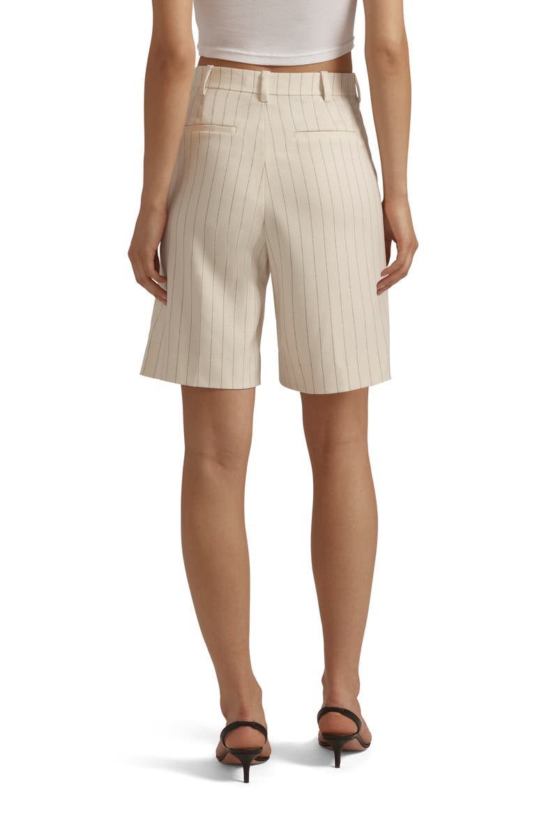 The Low Favorite Bermuda Shorts, Alternate, color, IVORY/ NAVY PINSTRIPE
