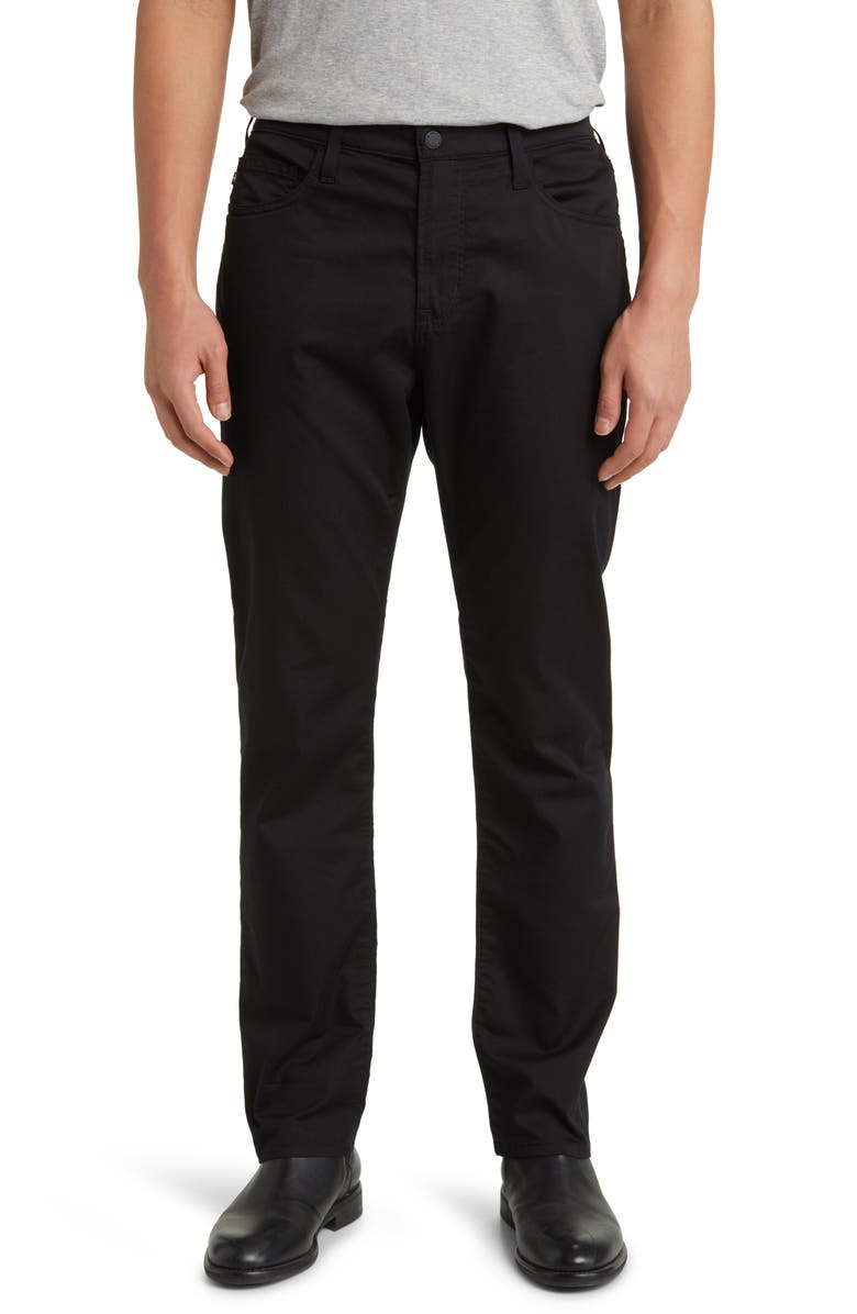 AG Everett Commuter Performance Slim Straight Pants, Main, color, True Black