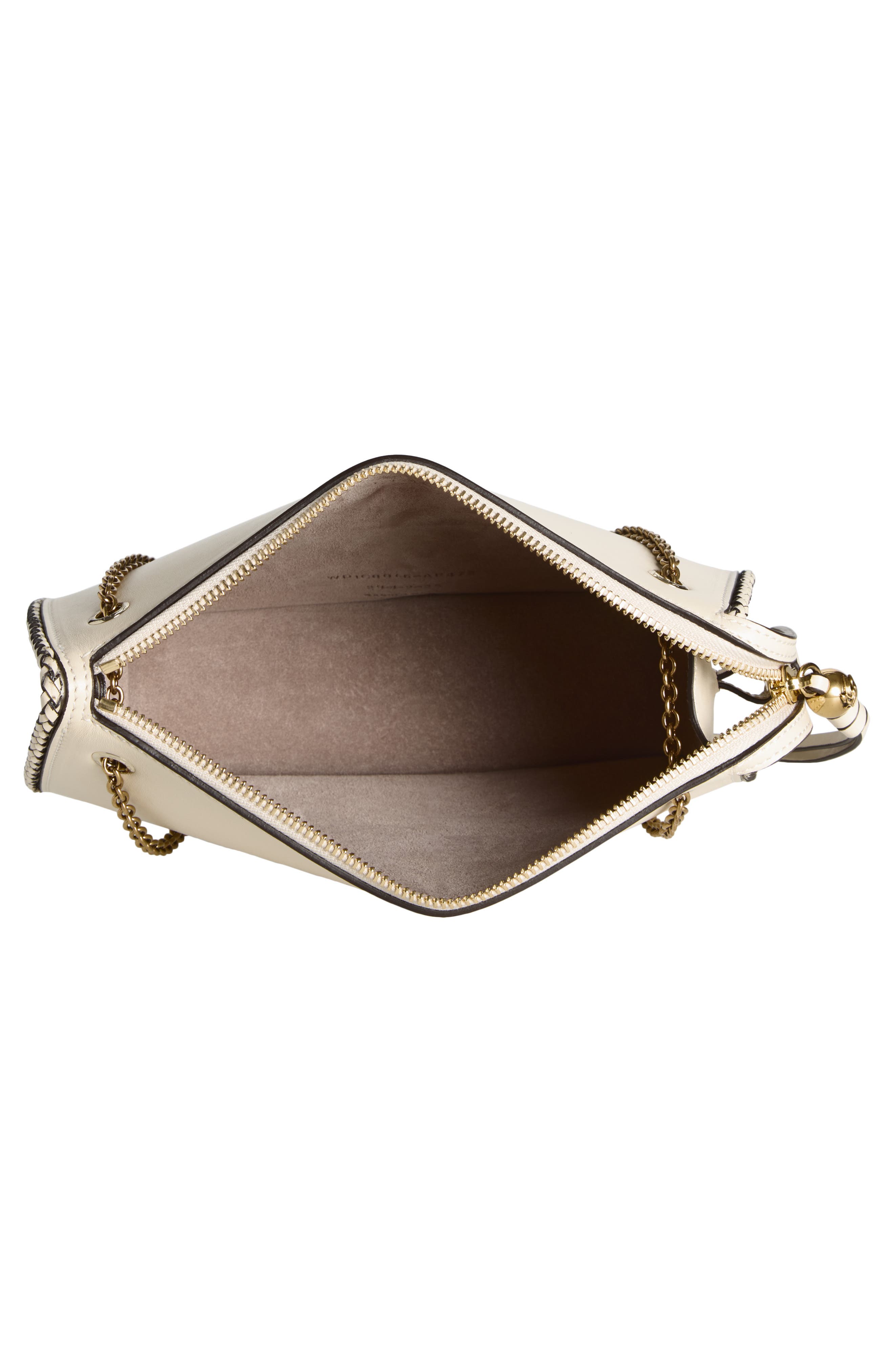 Leather Crossbody Bag, Alternate, color, PANNA