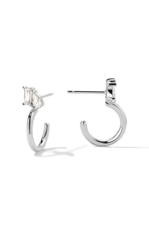 Made By Mary Toi Et Moi Hoop Earrings In Silver