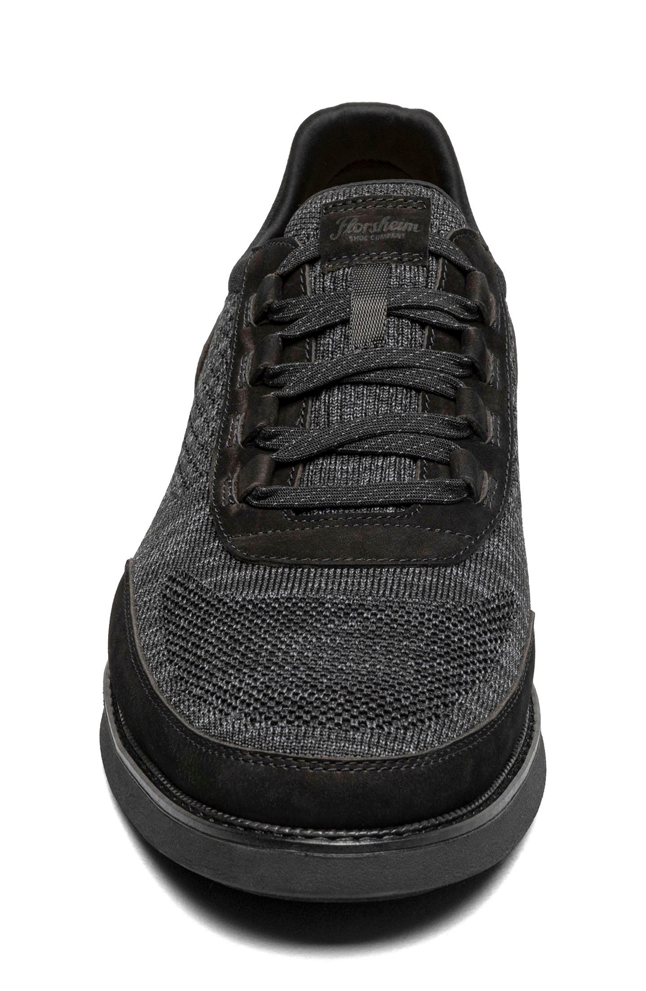 Florsheim Launch Elastic Lace Knit Sneaker, Alternate, color, Black